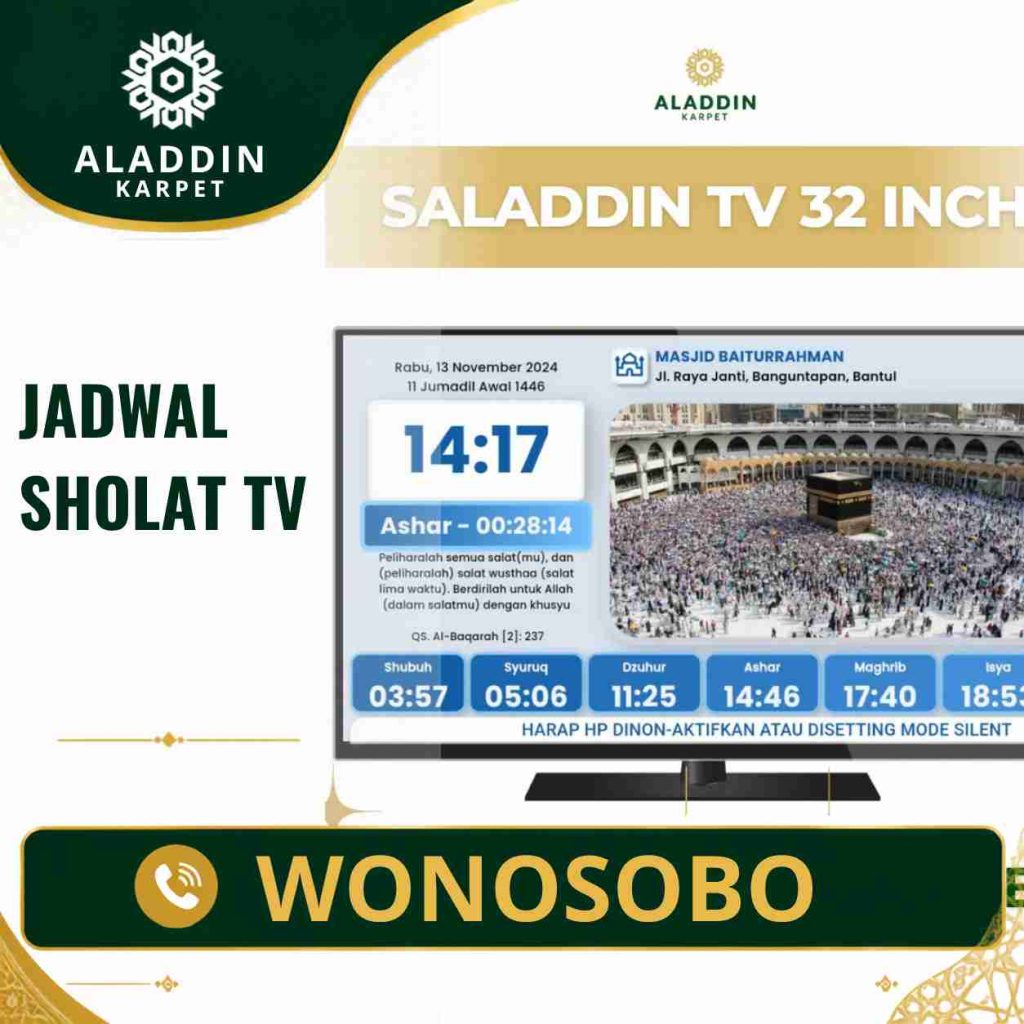 Jadwal Sholat TV Wonosobo Hadirkan Informasi Masjid dalam Satu Layar